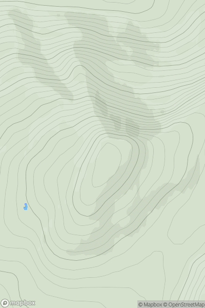 Thumbnail image for An Cruachan [Minginish and the Cuillin Hills] showing contour plot for surrounding peak